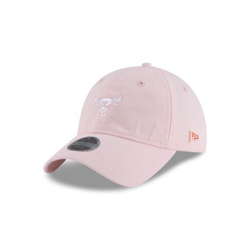 NBA Chicago Bulls Womens Micro Stitch 9Twenty Adjustable (JXW7562) - Pink New Era Caps